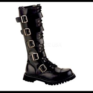 Demonia 20 Eye Buckle Boots